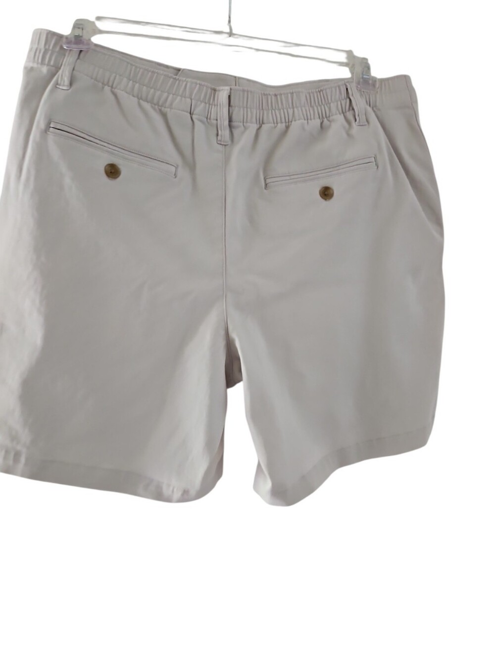 Land's End Classic 7" Chino Shorts Size 14 Khaki Stretch - Picture 4 of 11